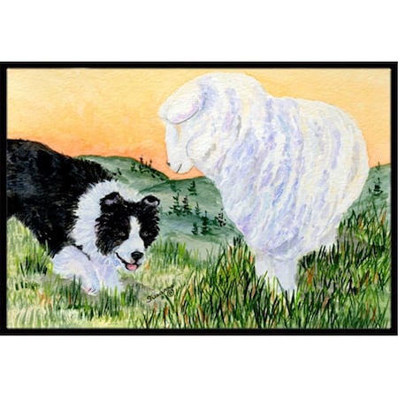 Carolines Treasures Border Collie Indoor Or Outdoor Doormat - 24 x 36 in. SS8103JMAT